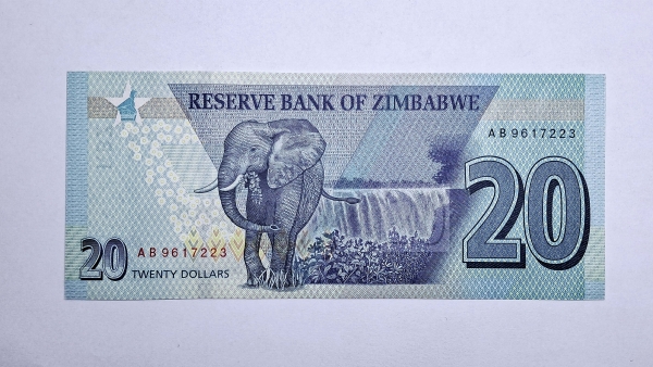 Cédula do Zimbabwe - 20 Dollars - 2020 - P104 - FE