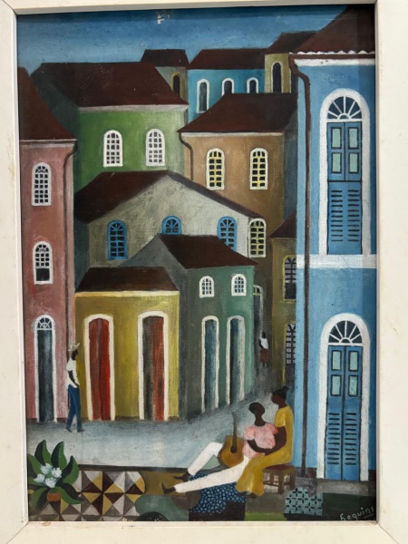 GEQUINS "GERSON DE OLIVEIRA QUINA. "Casal " O.s.t. Assinado no cid. Mede: 22 x 31 cm alt .