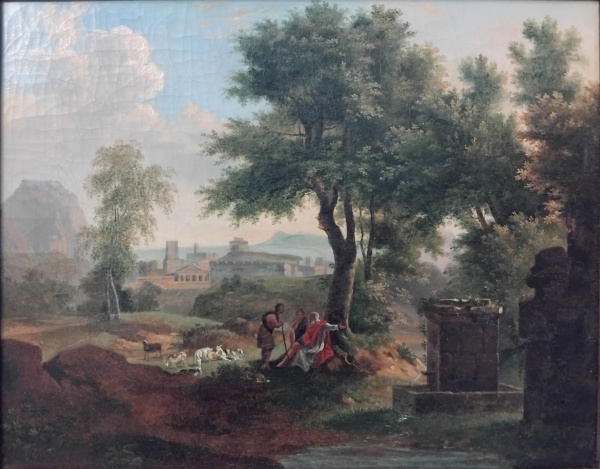 NICOLAS ANTOINE TAUNAY. (1755-1830) Paisagem - o.s.t. Mede: 32 x 40 cm.