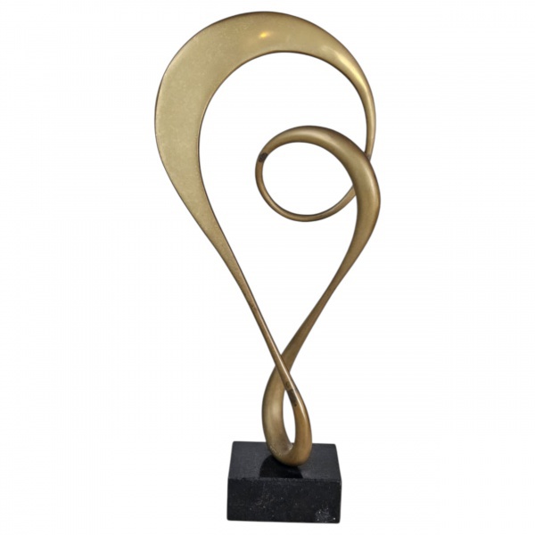 M.Mellim, escultura em bronze polido, tiragem 3/7. 27 cm de altura.
