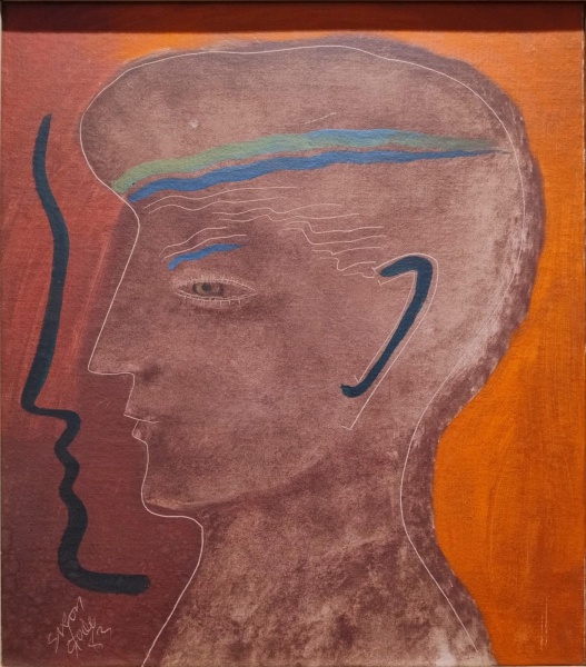 SIRON FRANCO "Sem título" Óleo sobre madeira. assinado no cie. Datado de 83. Mede: 35 x 40, com moldura 55 x 60 cm