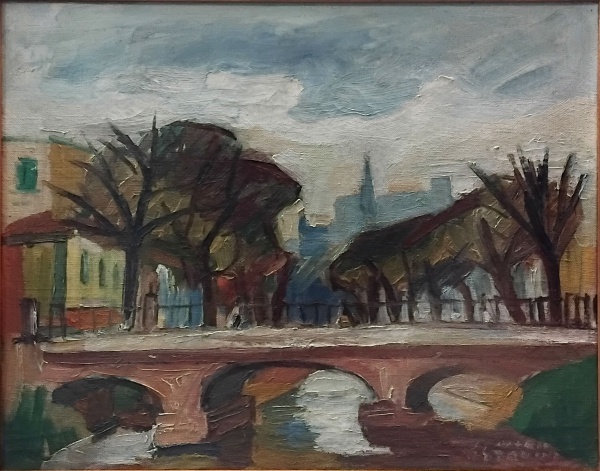 MARIO ZANINI. Iconografia de S.P. - a.s.t. -Mede: 36 x 46 cm. com moldura 78 x 68 cm. assinado no cid. (Esse lote encontra-se em São Paulo, o frete é por conta do arrematante).