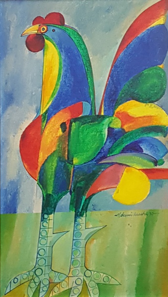 ALDEMIR MARTINS. Galo - a.s.t. - 45 x 27 cm - assinado e datado 77 no cid.