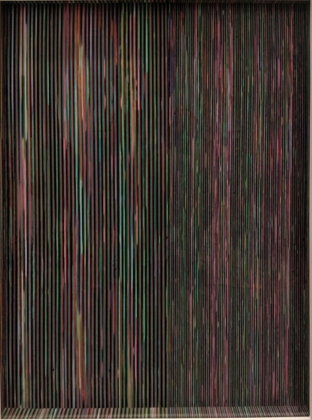 Robert Swainston (USA) Proposition 35 Técnica mista de colagem em impressão colorida Moldura de caixa branca com vidro. Mede:63 x 84 cm