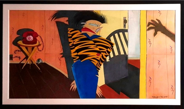 HILDEBRANDO DE CASTRO. 98 x 193 cm. Assinado c.i.d e datado 85. Ex coleção da artista Gal Costa. (Esse lote encontra-se em São Paulo, o frete é por conta do arrematante).