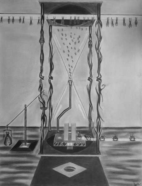 Arajive "H de Brasília" (Coleção sociocrítica). Lápis sobre papel. Assinado no c.i.d. Mede: 65 cm x 50 cm. Acompanha moldura e certificado de autenticidade