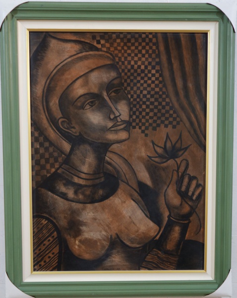 Arte . FERNESE - Óleo sobre eucatex - Medidas da pintura: 73 x 50 - Medidas da ...
