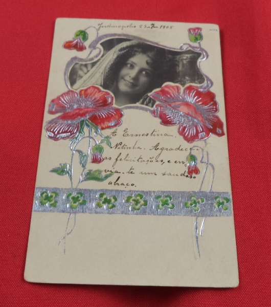 Arte . Cartão postal antigo que retrata a atriz do cinema mudo foto 6