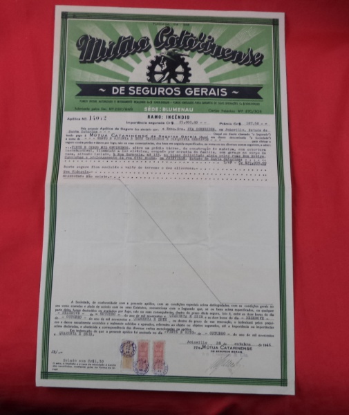 Arte . Certificado histórico de ações (cautela) da antiga Comp foto 2