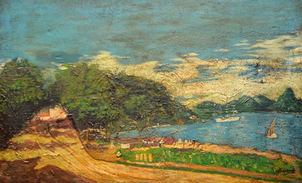 Arte . Nicola A. Facchinetti, Panorama da Lagoa Rodrigo de Fre foto 6