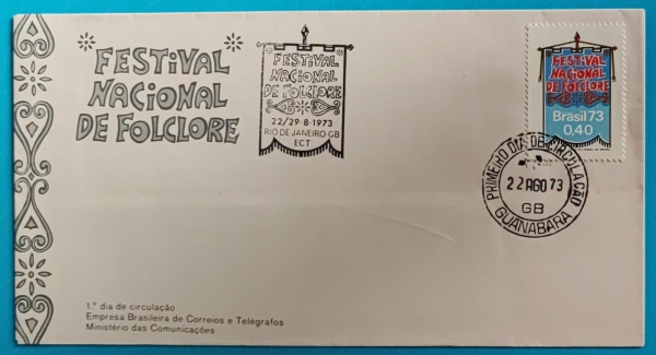 Joias . FDC DO BRASIL - FDC-027 - CARIMBO 1 DIA E CBC  - 1973 foto 2