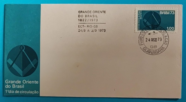 Joias . FDC DO BRASIL - FDC-027 - CARIMBO 1 DIA E CBC  - 1973 foto 3