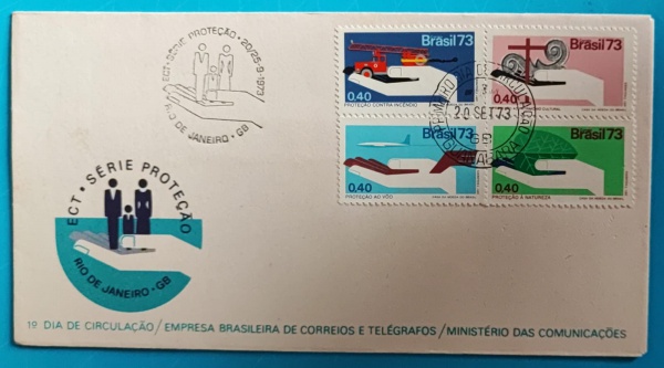 Joias . FDC DO BRASIL - FDC-027 - CARIMBO 1 DIA E CBC  - 1973 foto 4