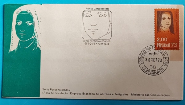 Joias . FDC DO BRASIL - FDC-027 - CARIMBO 1 DIA E CBC  - 1973 foto 5