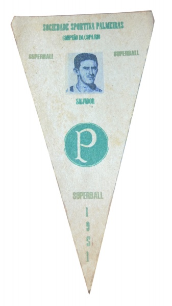 Joias . Flâmula Palmeiras Campeão da Copa Rio - SuperBall 1951 - com a imagem de ...
