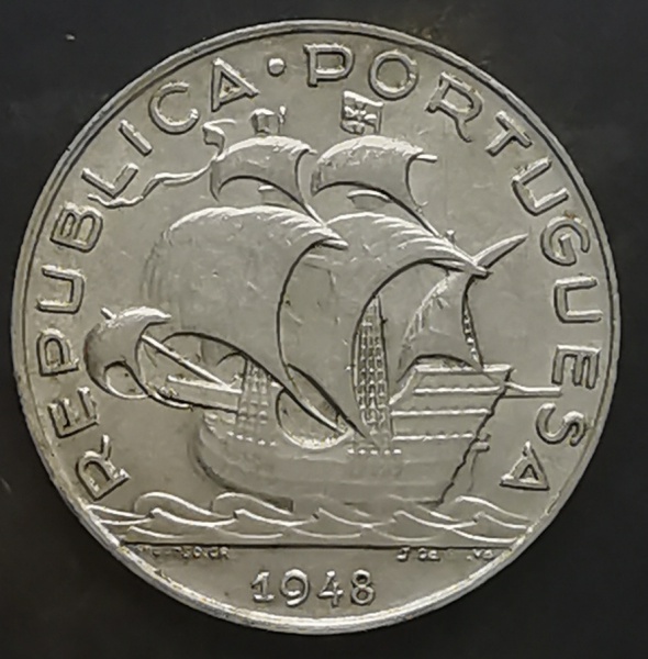 Joias . PORTUGAL - 10 ESCUDOS - 1955 - PRATA - FC foto 5
