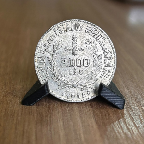 Joias . Brasil - 500 Réis de 1932, Bronze de alumínio, 4gr, 23m foto 5