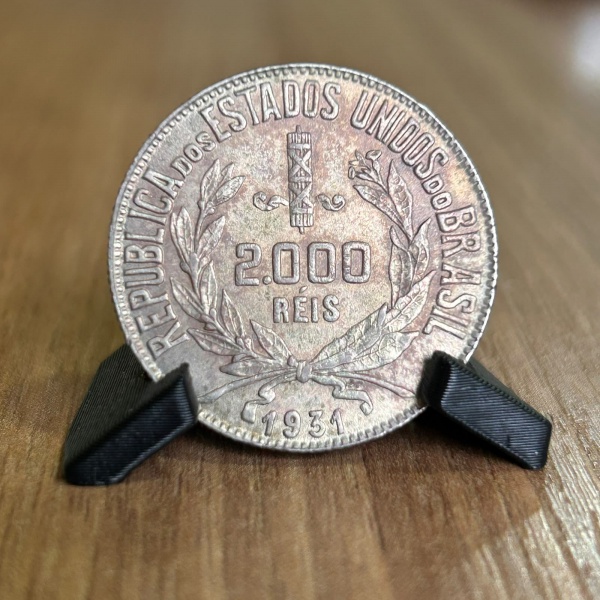 Joias . Brasil - 500 Réis de 1932, Bronze de alumínio, 4gr, 23m foto 6