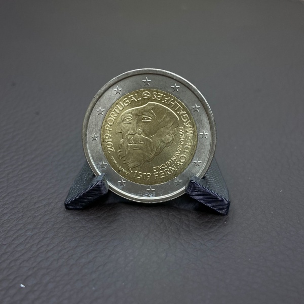 Lote 93 Portugal - 2 Euros De 2019, Bimetálica, 8,5gr, 25mm. FLOR DE CUNHO - ... Valor inicial: R$ 3