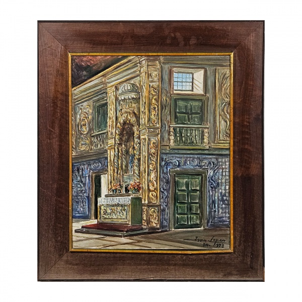 Ivan Lopes - BA 1978. Igreja e Convento de São Francisco, em Salvador - o.s.t. - 50 x 40 cm - assinado e datado no cid.