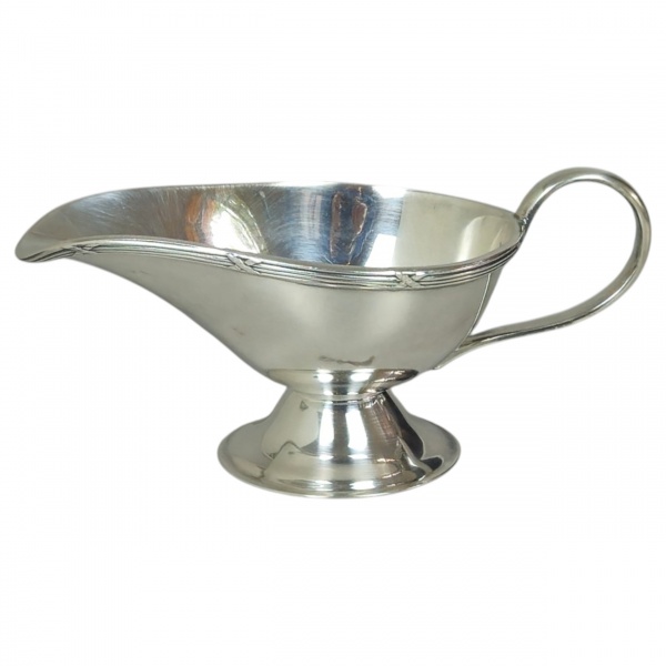Molheira de metal espessurada a prata, manufatura Fracalanza. 18 x 7 cm altura.