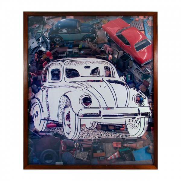VIK MUNIZ - VW Beetle, After Warhol, C-print digital, 207 x 180 cm, dat. 2009. 3/6. Acompanha certificado.
