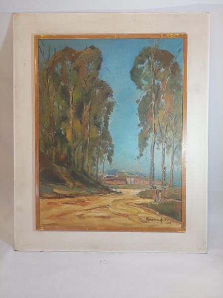 Lote 257 HOMERO ROCHA- QUADRO OLÉO SOBRE TELA  RETRATANDO PAISAGEM DE  ASSINADO  HOMERO ... Valor in