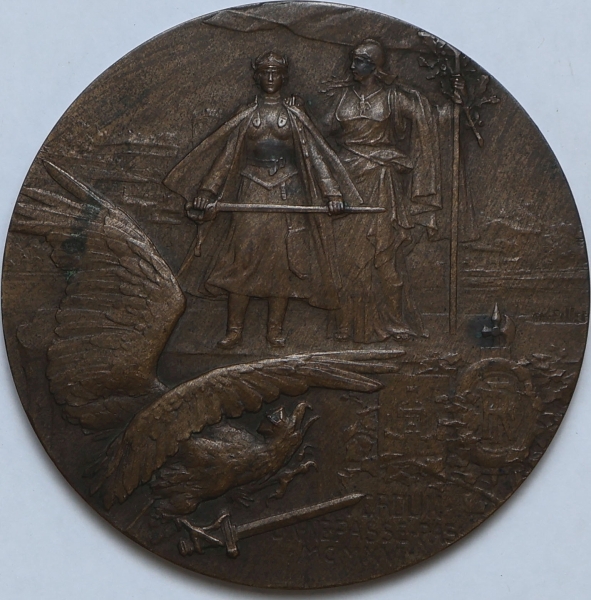 Joias . Medalha da Argentina para o Brasil - 1900 - Prata (.900 foto 3