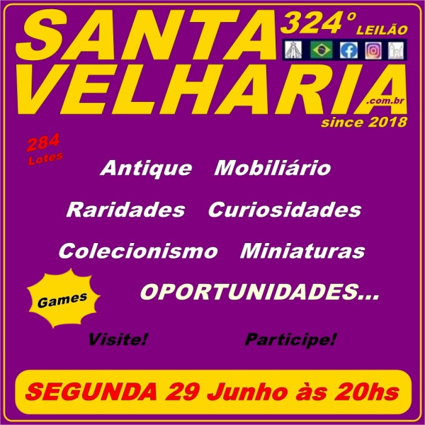 Joias . Bem Vindo (a) 324º Leilão SANTA VELHARIA! 285 Lotes Antiques, Automobilia, ...