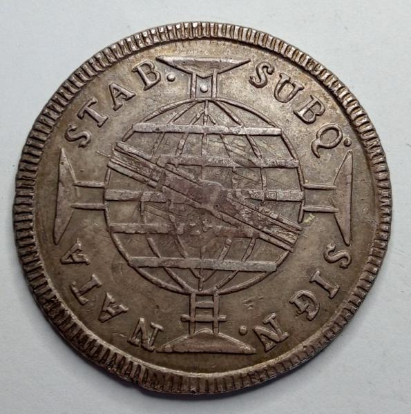外国銀貨　ブラジル960R銀貨　1815年 960 REIS 1815B 4A 6ª DISCO MAIOR POTOSI