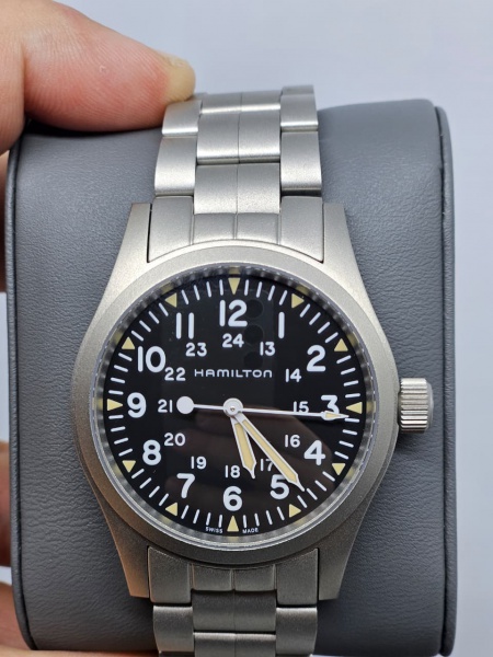 Relogios . Relógio Hamilton Khaki Field Preto (Modelo: H69439131) -  38mm - a corda ...