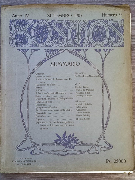 Arte . Kosmos - Janeiro 1907 - Ano IV, N. 8 - Brochura - bom e foto 1