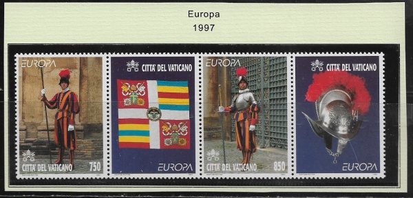 Joias . Vaticano 1997 1090/1095 Yvert 17 Euros foto 2