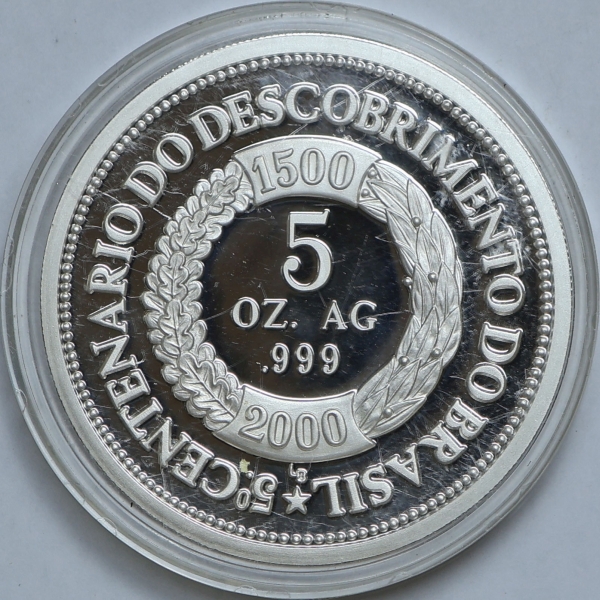 Medalha do Brasil - 2000 - Prata (.999) - 155.4 g - 63