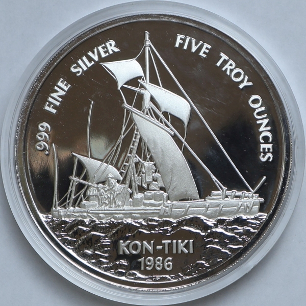 Moeda de Samoa - 25 dollars - 1986 - Prata (.999) - 155