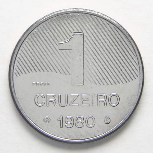 MOEDA DO BRASIL - PROVA - 1 CRUZEIRO 1980 - E333