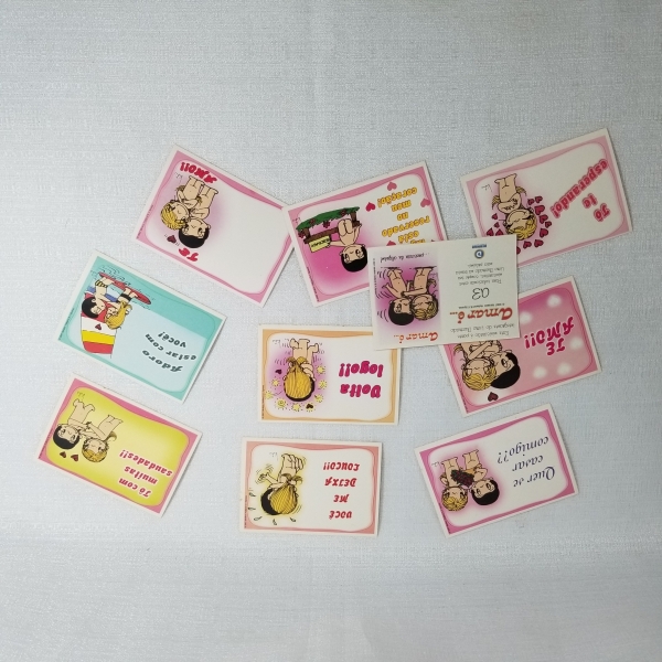 Cartões do álbum `Amar é` sem repetições. Caso as informações descritas neste lote não sejam suficientes para sanar suas dúvidas, mande um WhatsApp para (11) 91264-3806 ou envie um e-mail para contato