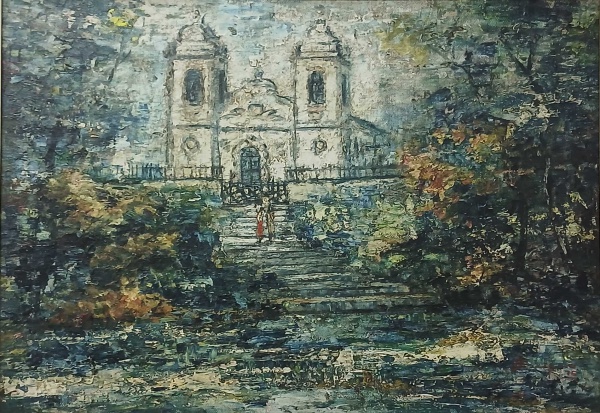 Artista não identificado | Igreja | Óleo sobre tela | 50x60cm (73x83cm com moldura) | 1976 | ACID