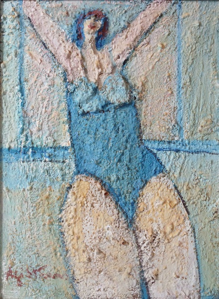 Agi Straus | Mulher | Técnica mista sobre placa | 40x30cm (60x50cm com moldura) | ACIE