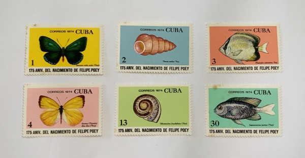 Cuba - fauna - num 1768/73 - novos - mint NH com óxido