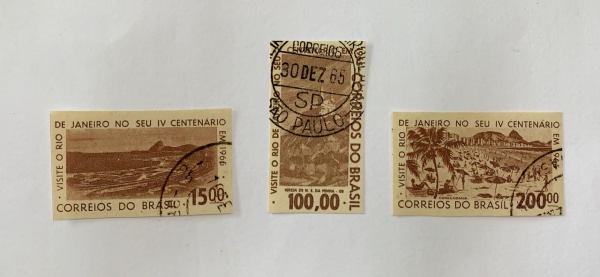 Brasil - selo do bloco - num bl.017-CO515-CO516-CO517 - usados