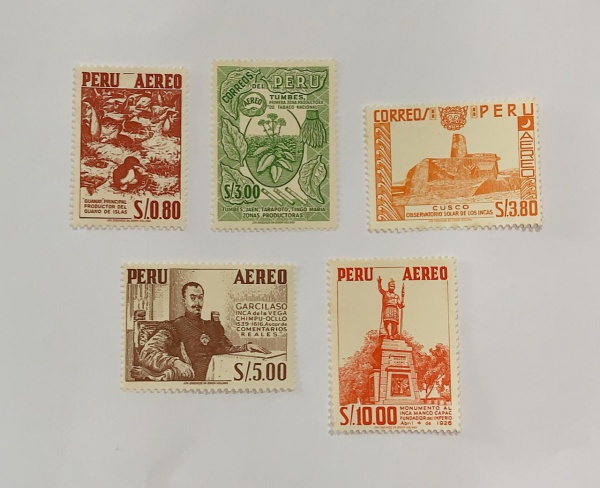 Peru - num A152/6 - novos - mint NH - 1 sem goma