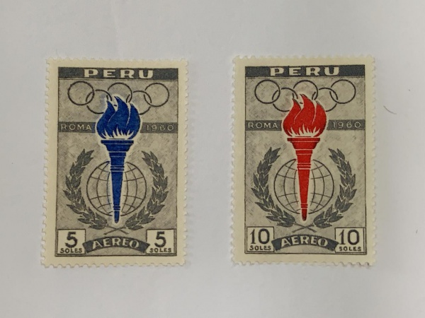 Peru - olímpico - num A166/7 - novos - mint NH