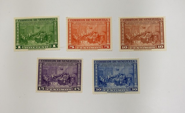 Venezuela - num A305/9 - novos - com marca de charneira - leves pontos de óxido