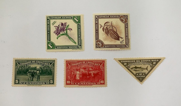 Costa Rica - num 178/82 - novos - mint NH