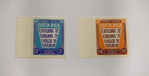 Costa Rica - num A536/7 - novos - mint NH - leves pontos de óxido