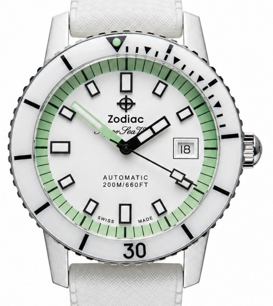 RELÓGIO ZODIAC BEZEL DE CERÂMICA. TAMANHO: 40MM. MOVIMENTO: AUTOMÁTICO. CAIXA: EM AÇO. OS RELÓGIOS SÃO VENDIDOS NO ESTADO DE CONSERVAÇÃO QUE SE ENCONTRA. SÃO RELÓGIOS USADOS ONDE É POSSÍVEL VERIFICAR