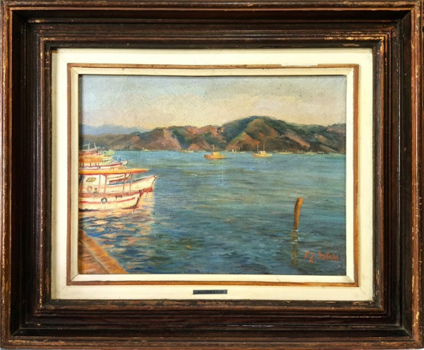 L. ZOGBI BUTOLO, Óleo Sobre Tela, Representando " Porto de Paraty / Rio ", 0,58m x 0,38m Externa e 0,39m x 0,29m Interna, Com Moldura