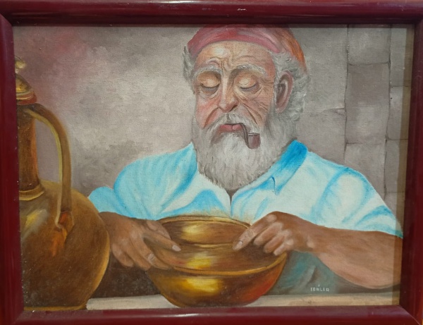 ARTISTA DESCONHECIDO, Óleo sobre Tela, Representando " Memórias Douradas " Com MOLDURA, Medidno 0,43m x 0,33m