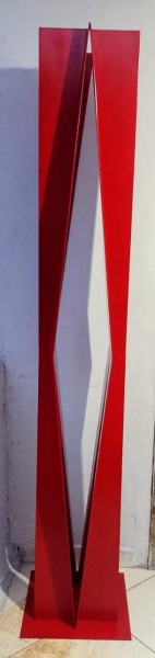 FRANZ WEISSMANN, Escultura em Ferro Pintado, Sem Título, Medindo 200 cm de Altura